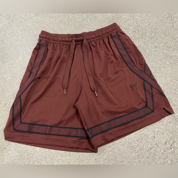Nike Fly Men’s Basketball Swoosh Crossover Shorts Size Small Rare red/brown - Picture 2 of 13